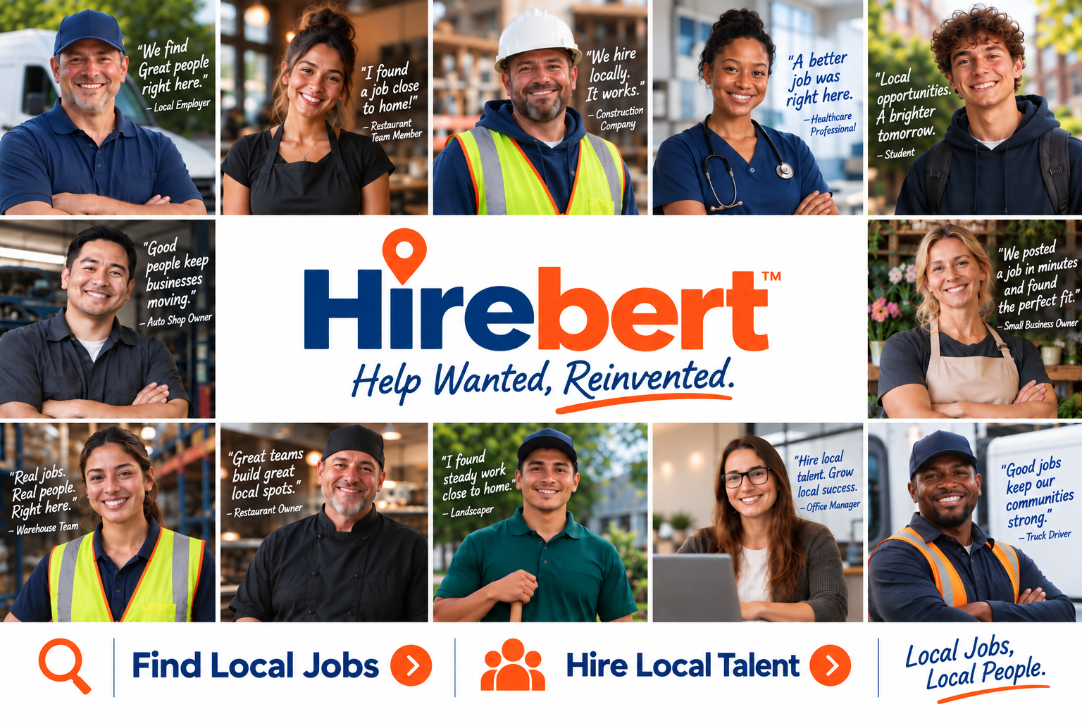 Hirebert — Help Wanted, Reinvented. Local workers and employers.
